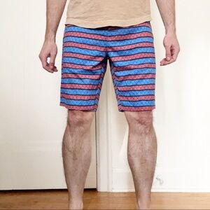 Vineyard Vines Men’s 9” Angler Stripe Board Shorts Waist 32 New